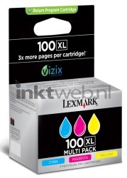 Lexmark 100XL 3-pack kleur Front box