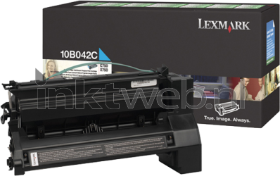 Lexmark 10B042C cyaan Combined box and product
