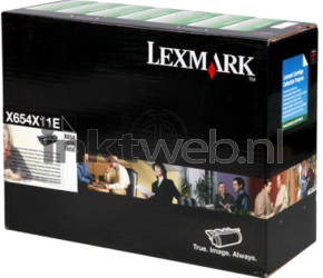 Lexmark X654X11E zwart Front box
