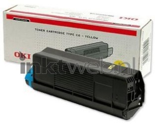 Oki 42127405 Toner geel Combined box and product