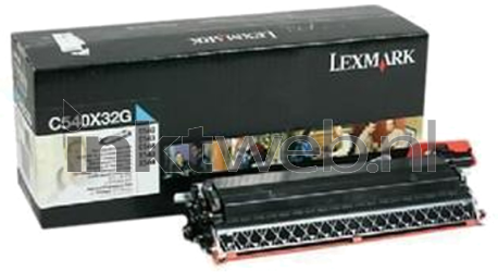 Lexmark C540X32G cyaan Combined box and product