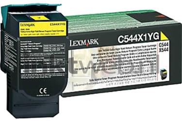 Lexmark C544X1YG geel Combined box and product