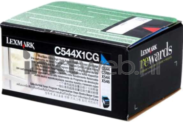 Lexmark C544X1CG cyaan Front box