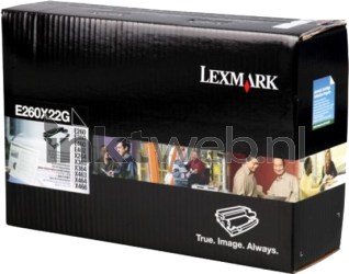Lexmark E260, E360, E460 zwart Front box