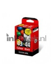 Lexmark 43XL en 44XL zwart en kleur Front box