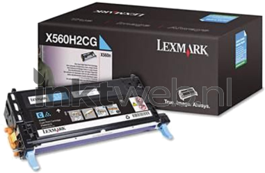 Lexmark X560H2CG cyaan Combined box and product