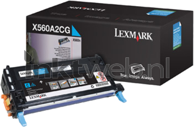 Lexmark X560A2CG cyaan Combined box and product