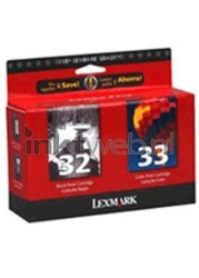 Lexmark 32 / 33 Combopack zwart en kleur Front box