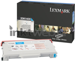 Lexmark 20K1400 cyaan Combined box and product