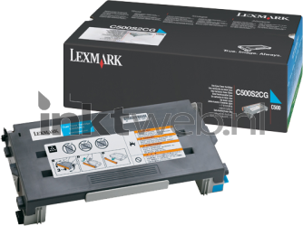Lexmark C500 cyaan Combined box and product
