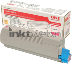 Oki C5600 / C5700 Toner magenta Combined box and product