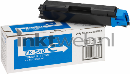 Kyocera Mita TK-580 cyaan Combined box and product