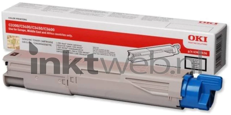 Oki C3300/C3400/C3450/C3600 Toner zwart (Origineel)