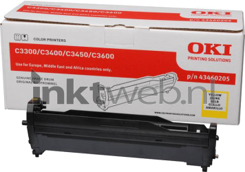 Oki C3600/C3400/C3450/C3600 Drum geel Combined box and product