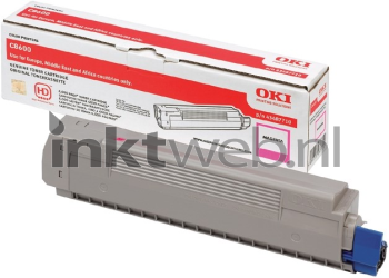 Oki C8600 / C8800 Toner magenta Combined box and product