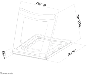 Neomounts NSLS075BLACK | Opvouwbare laptopstandaard zwart 