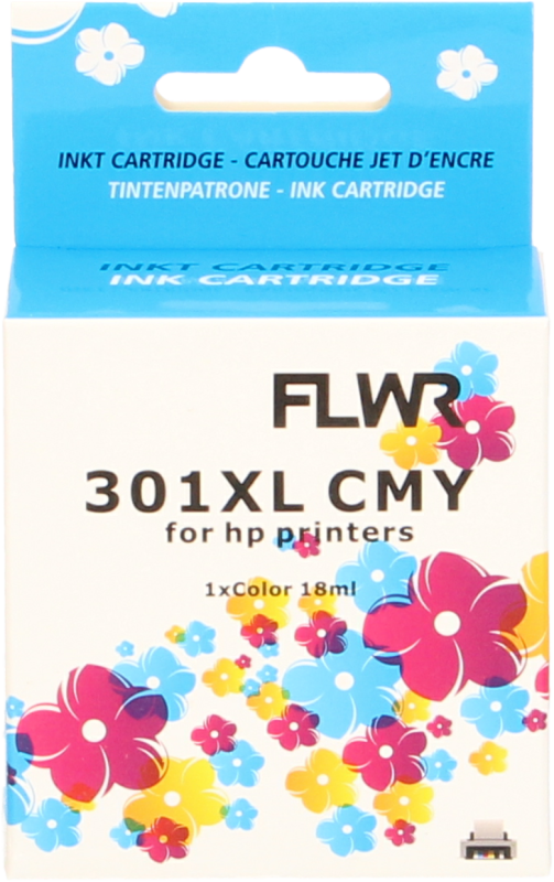 Schuine streep Trots artillerie FLWR Huismerk HP 301XL kleur cartridge