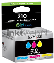Lexmark 210XL 3-pack kleur Front box