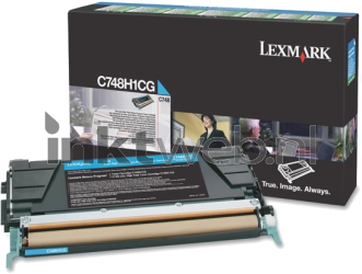 Lexmark C748 cyaan Combined box and product