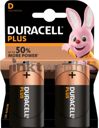 Duracell D Plus 100% 2-pack Front box
