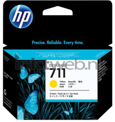 HP 711 3-pack geel Front box