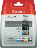 Canon CLI-551 4-Pack (Transport schade) zwart en kleur