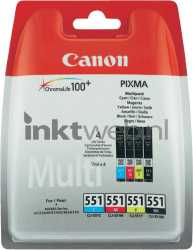 Canon CLI-551 4-Pack zwart en kleur Front box