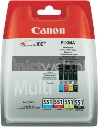 Canon CLI-551 4-Pack zwart en kleur Front box