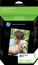 HP 363 6-pack Multipack zwart en kleur Front box