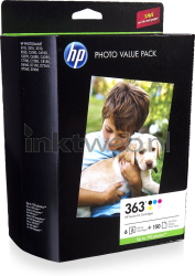 HP 363 6-pack Multipack zwart en kleur Front box