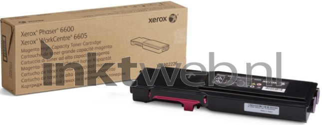 Xerox 6600 magenta Combined box and product
