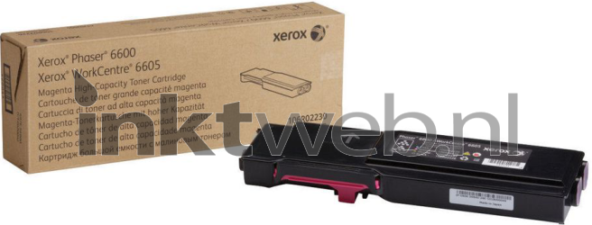Xerox 6600 HC magenta Combined box and product