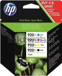 HP 920XL Multipack zwart en kleur Front box