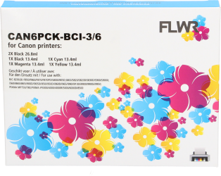 FLWR Canon BCI-3eBK / BCI-6 Megapack