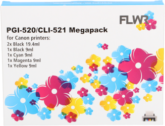 FLWR Canon PGI-520 / CLI-521 Megapack