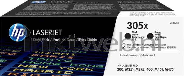 HP 305XD 2-pack zwart