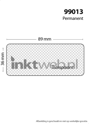 FLWR Dymo  99013 Adreslabel 36 mm x 89 mm  transparant Product only