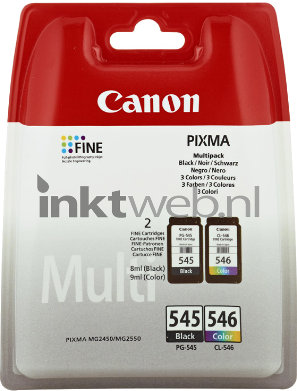 Canon PG-545 - CL-546 Multipack zwart en kleur