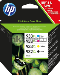 HP 932XL / 933XL Multipack zwart en kleur Front box