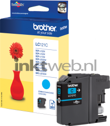 Brother LC-121C cyaan Combined box and product