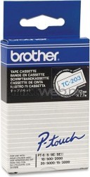 Brother  TC-203 blauw op wit breedte 12 mm Front box