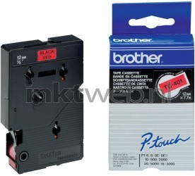 Brother  TC-401 zwart op rood breedte 12 mm Front box