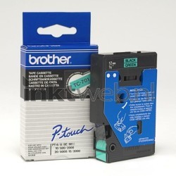 Brother  TC-701 zwart op groen breedte 12 mm Combined box and product