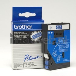 Brother  TC-595 wit op blauw breedte 9 mm TC595