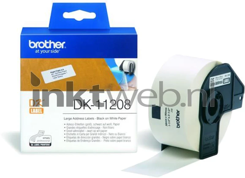 Brother DK-11208 38 mm x 90 mm wit