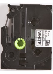Brother  TZE-FX221 flexible tape zwart op wit breedte 9 mm TZEFX221
