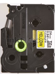 Brother  TZE-FX651 flexible tape zwart op geel breedte 24 mm TZEFX651