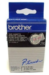 Brother  TC-102 rood op transparant breedte 12 mm
