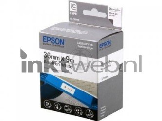 Epson  LC-7WBN9 zwart op wit breedte 36 mm Front box