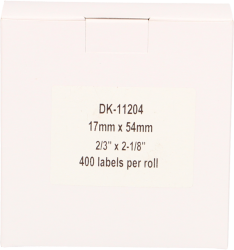 FLWR Brother  DK-11204 17 mm x 54 mm  wit Back box